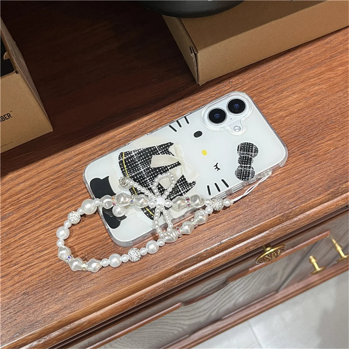 Cute Black Hello Kitty Cat Phone Case