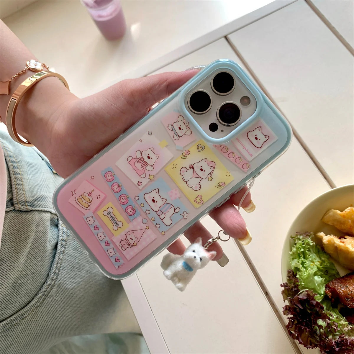 Cute Custard Pancake Magnetic Stand Phone Case