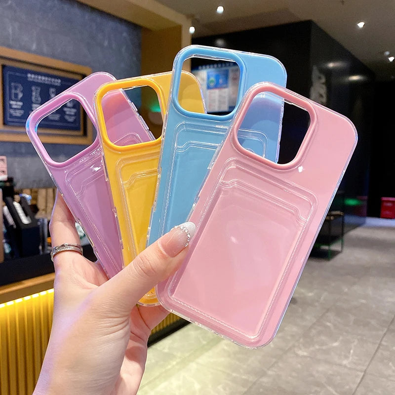 3 in 1 Card Photo Package Phone Case For iPhone