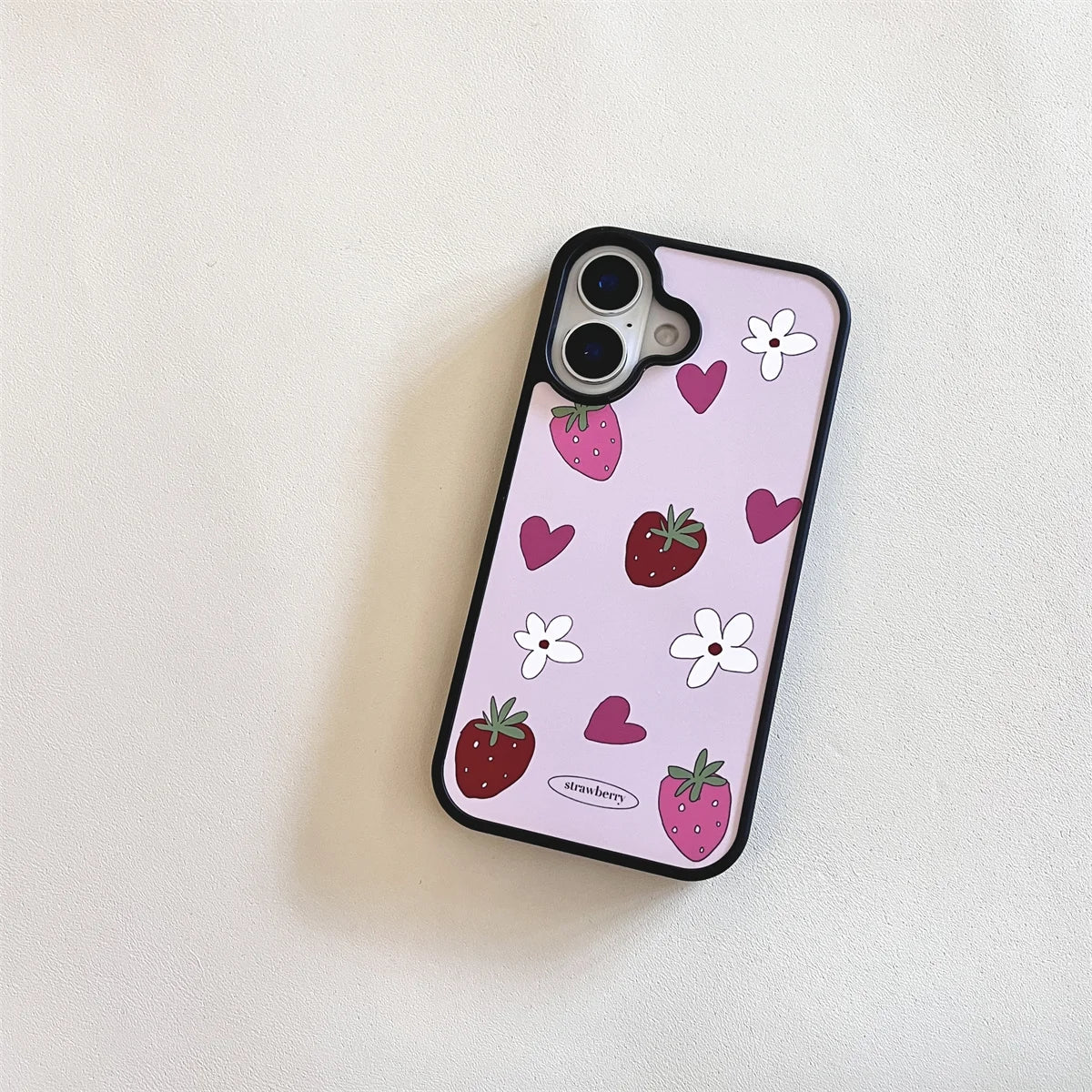 New Fruit Illustration Acrylic Black Border Phone Case