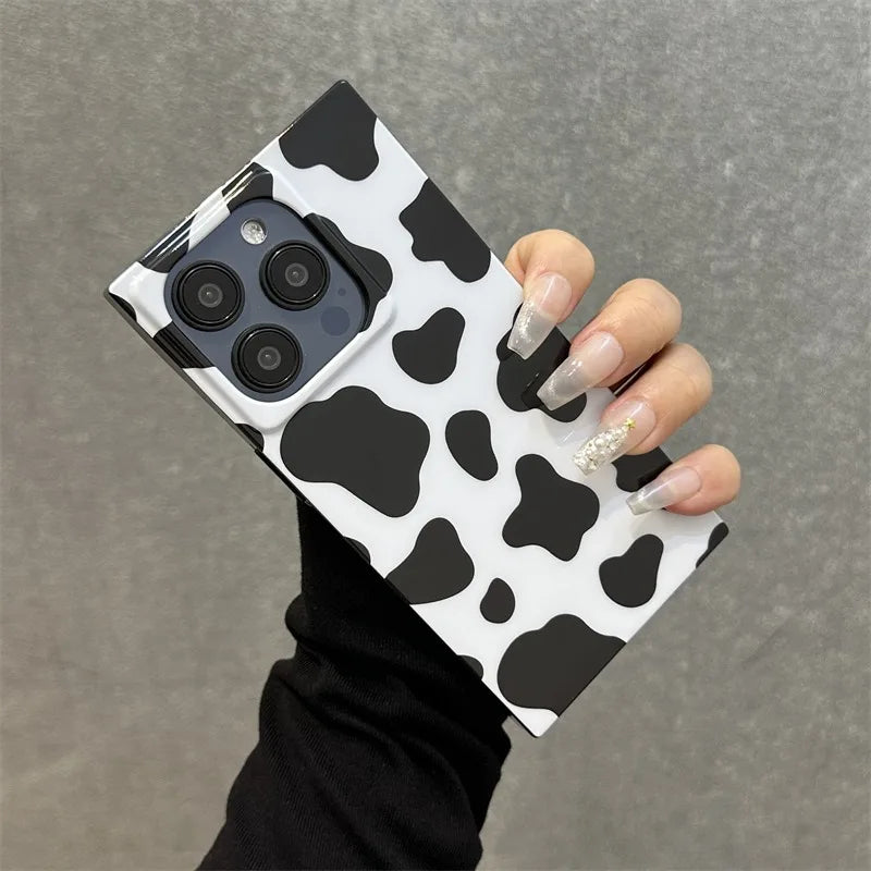 Fashion Cow Stripe Pattern Glossy Back Cover For iPhone