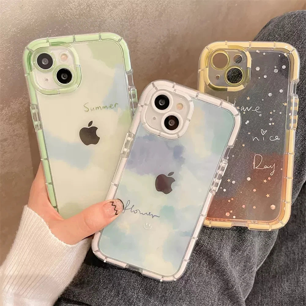 Cute Love Heart Soft Shockproof Bumper Transparent Phone Case