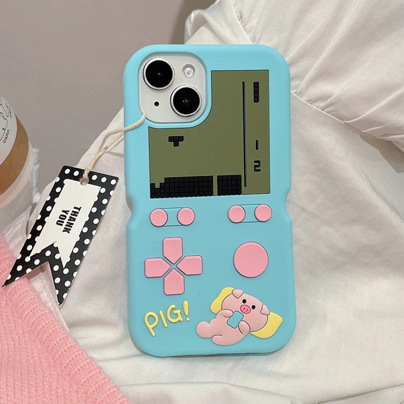Funny Piggy Game Pattern Phone Case