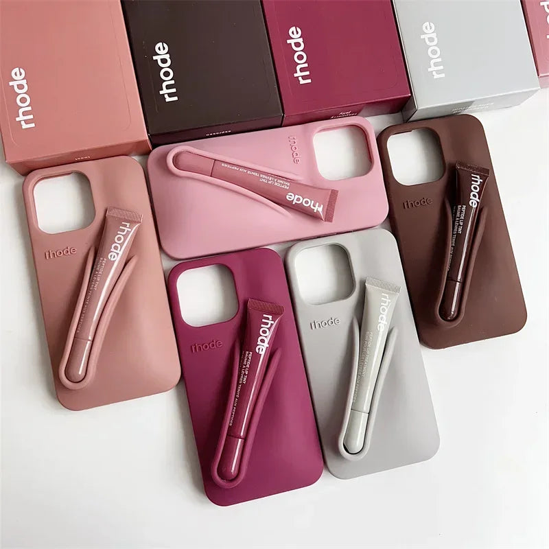 Full Color Set Rhode With Lip Gloss and Box For iPhone Case