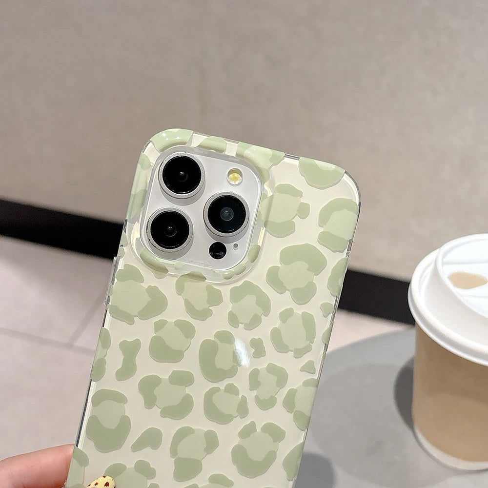 Cute Pink Leopard Print Phone Case