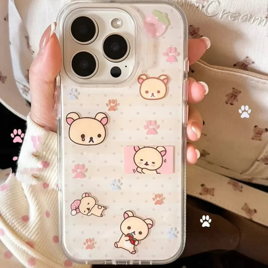 Cute Strawberry R-Rilakkuma Phone Case For iPhone