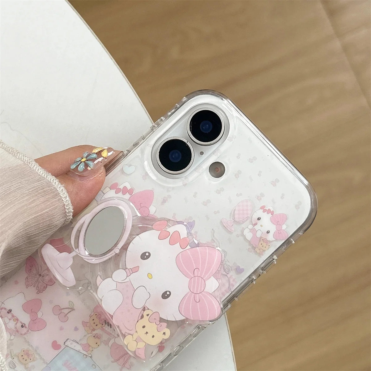 New HelloKitty INS Korean Cute Luxury Stylish Shockproof Phone Case For iPhone