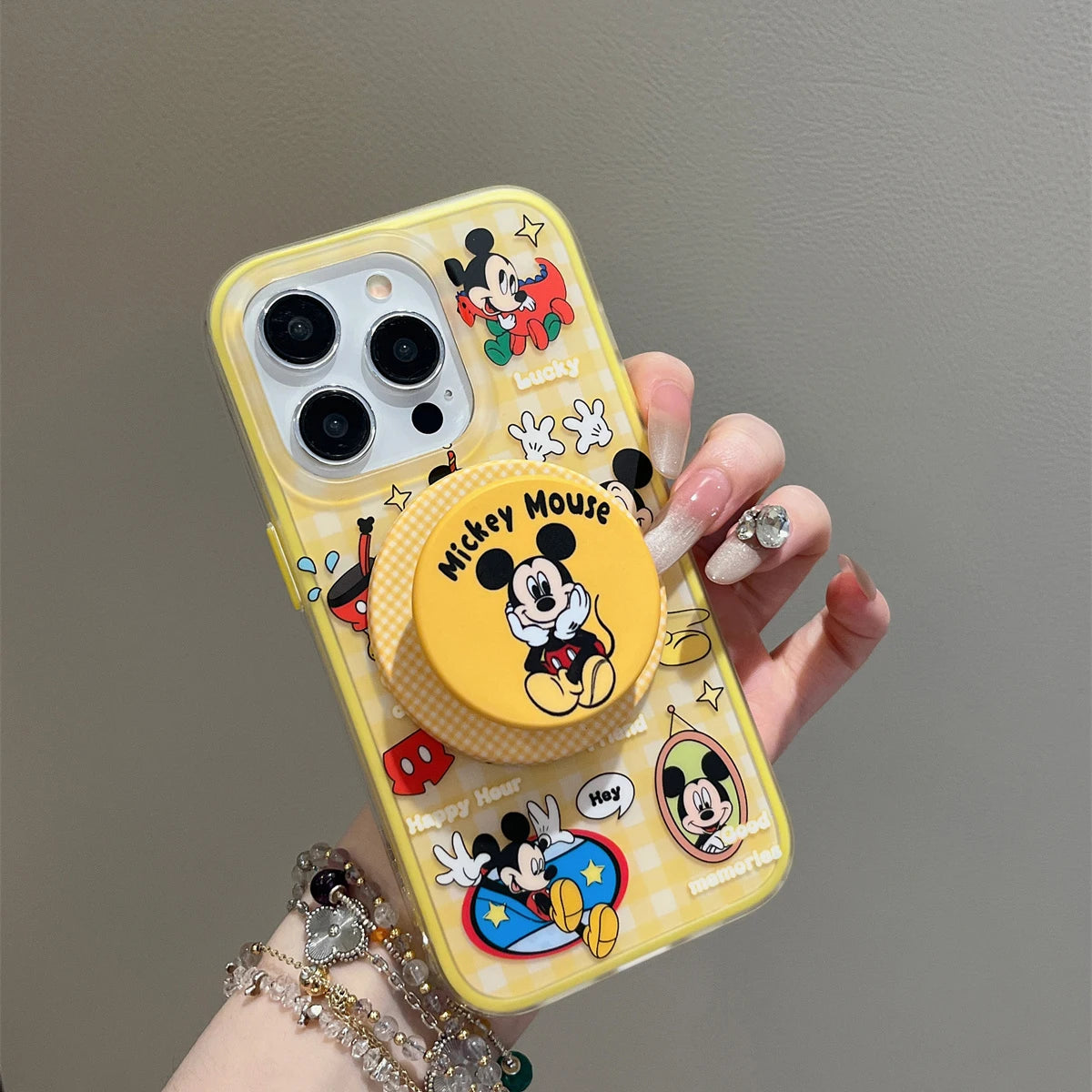 New Cute Cartoon Mouse Stand Magnetic Attraction Phone Case