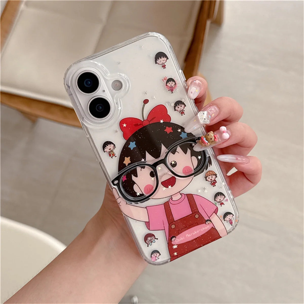 Cartoon Glasses Girl Phone Case