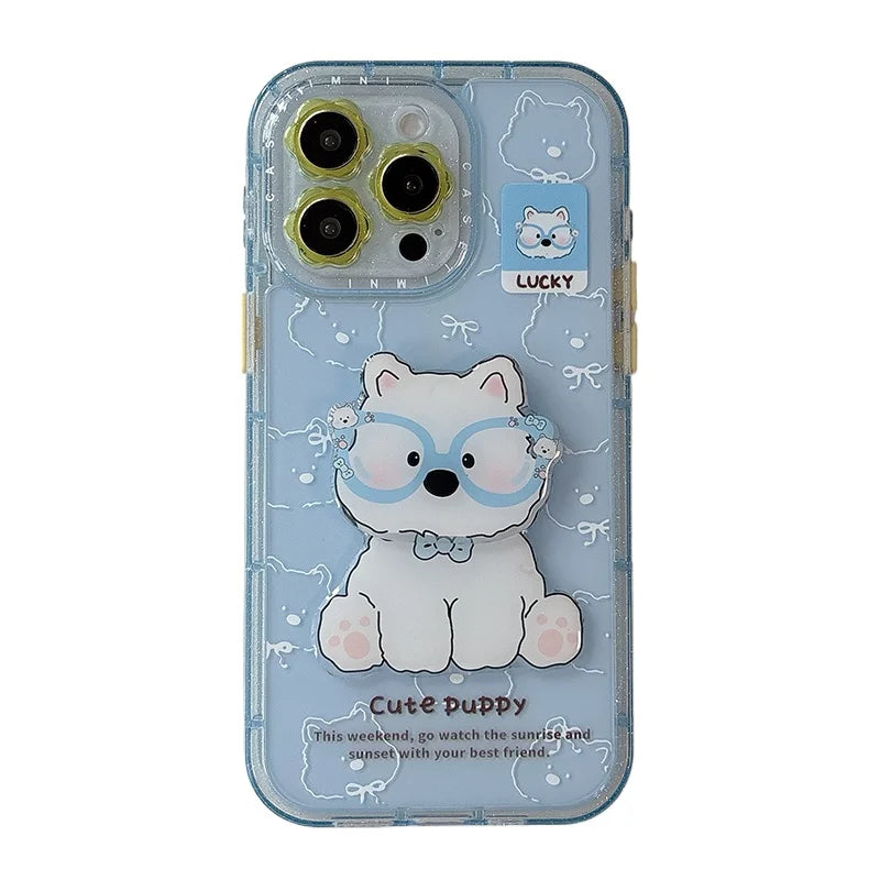 Cute Puppy Dog Shockproof Bumper Phone Case