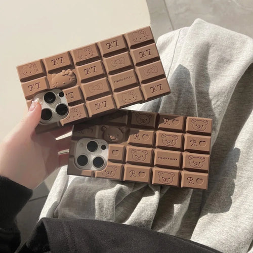 Cartoon Chocolate Hello Kitty Rilakkuma Phone Case