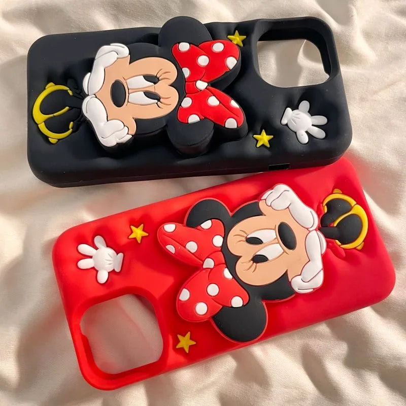 Cute Cartoon Bowknot Minnie Phone Case