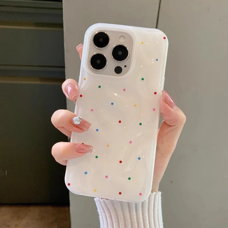 Colorful Polka Dot Folds Texture Phone Case