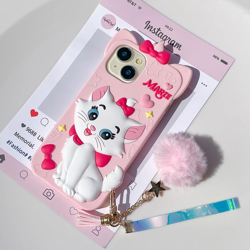 Kawaii Cartoon Marie Cat Phone Case