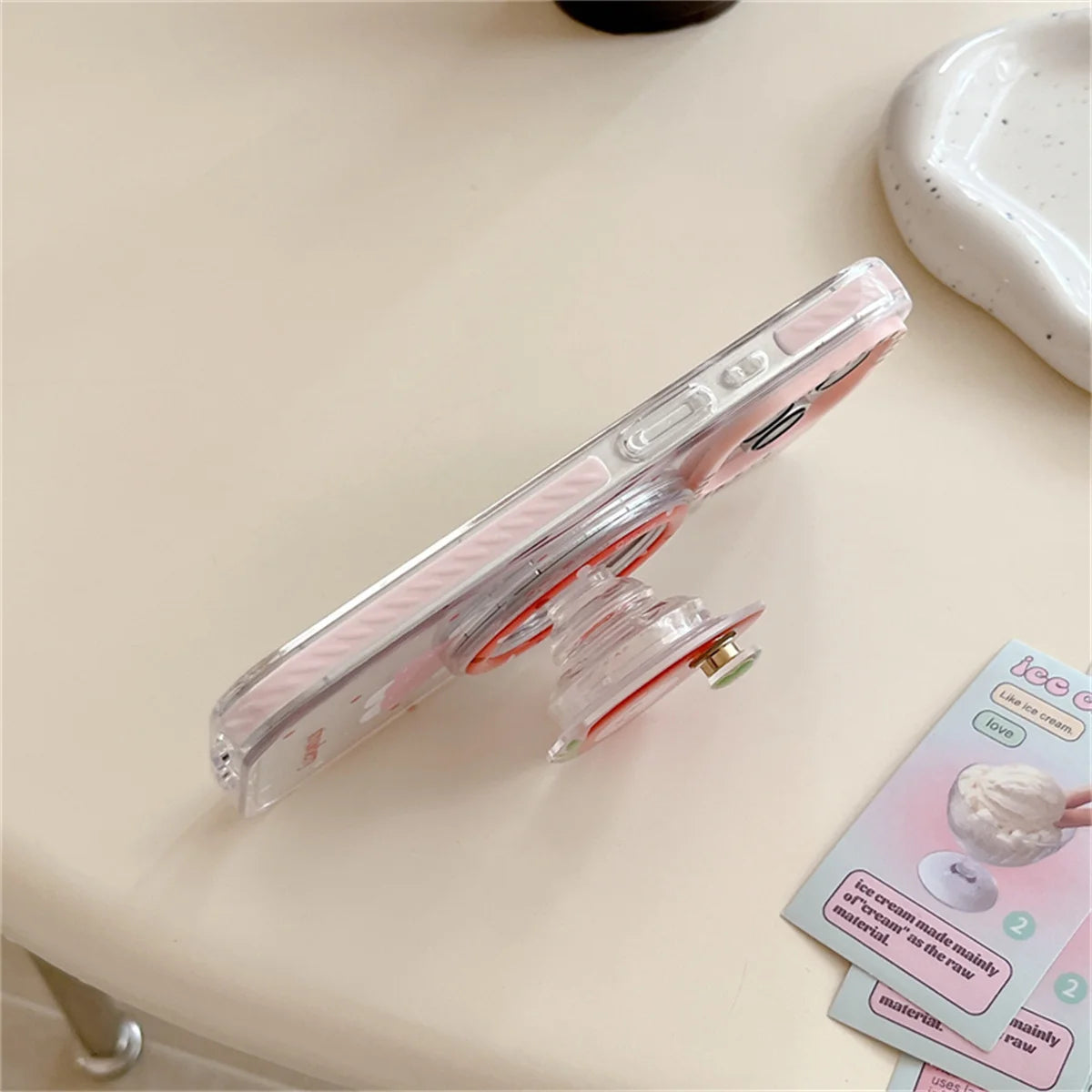 Hello Kitty Magnetic Grip Tok Holder Magsafe Wireless Charge Phone Case