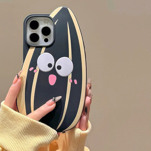 Funny Cartoon Cute Sunflower Seed Silicone Phone Case