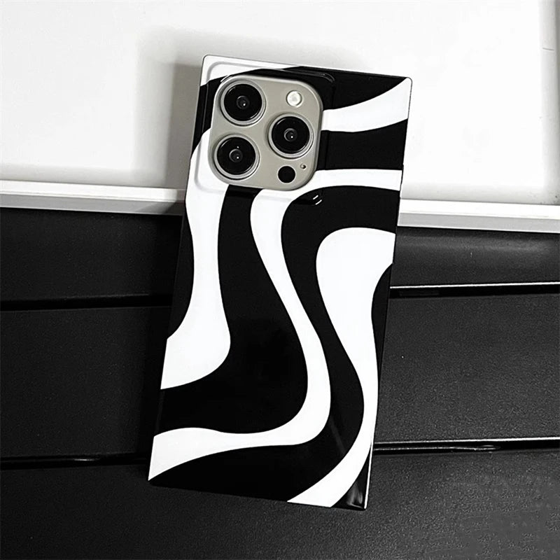 Fashion Cow Stripe Pattern Glossy Back Cover For iPhone