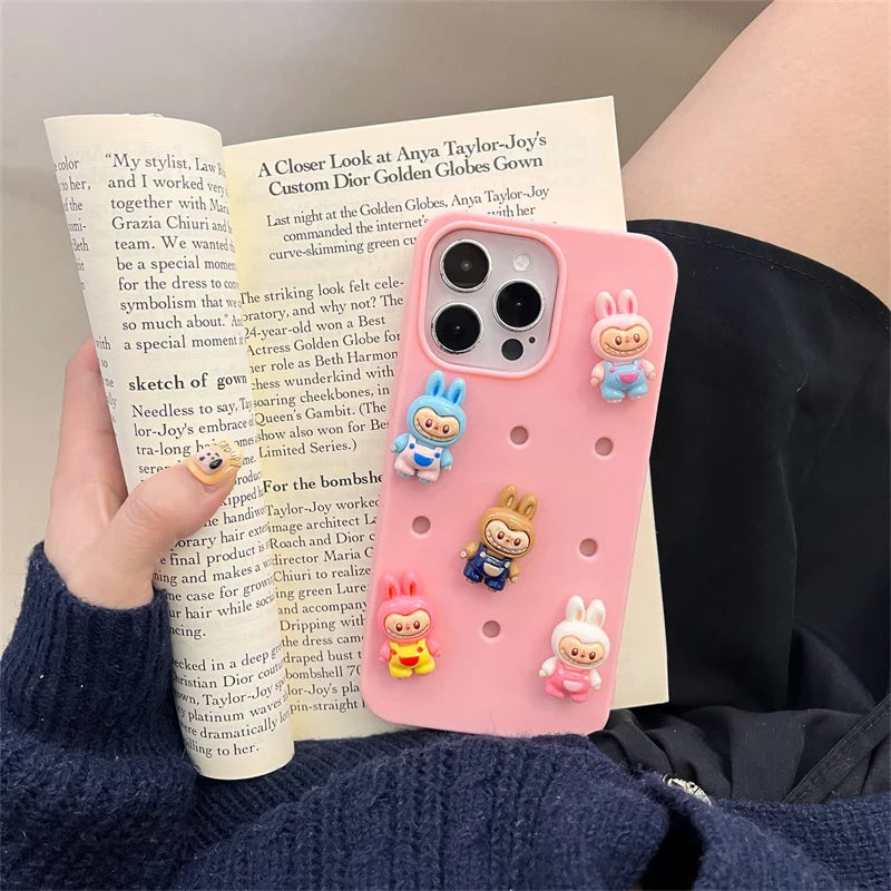 Cute Cartoon Silicone Shockproof Cover, For iPhone