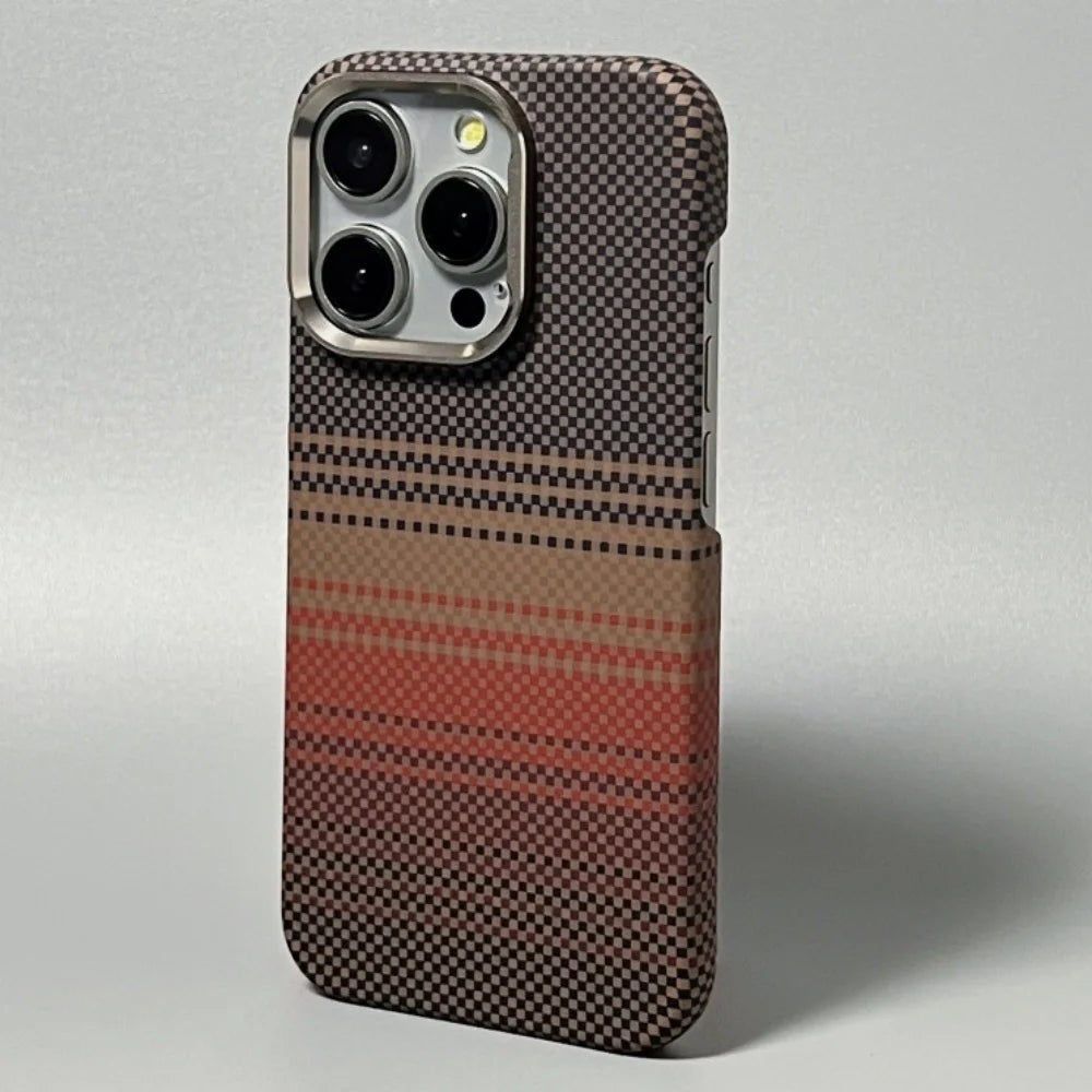 Luxury Kevlar Carbon Fiber Pattern High Quality Hard Pc Case For iPhone