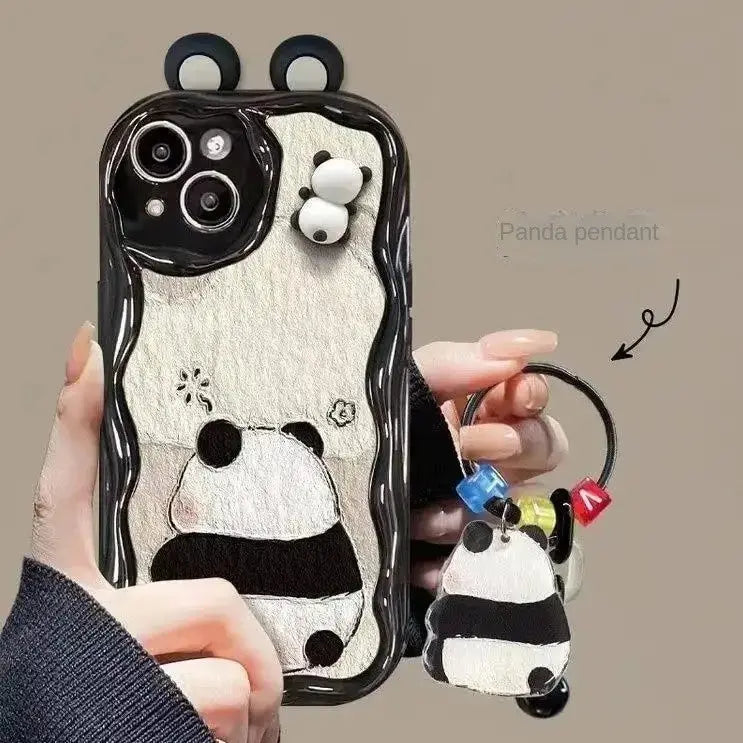 Funny Panda Toy Cartoon Ear Wave Phone Case