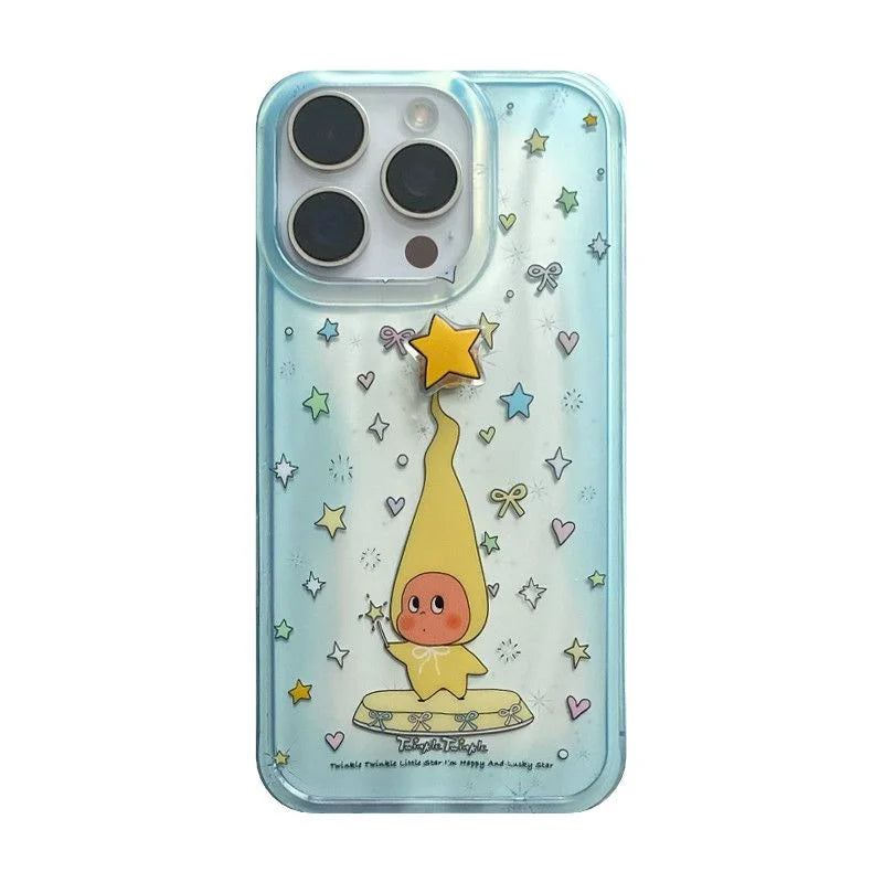 Meteor Blunt Blue Star Cartoon Double Layer Phone Case