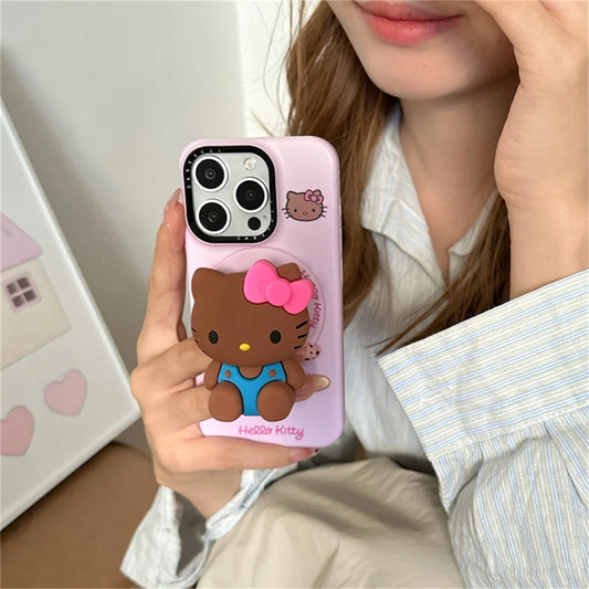 Simple Cute Pink Color Magnetic Phone Case