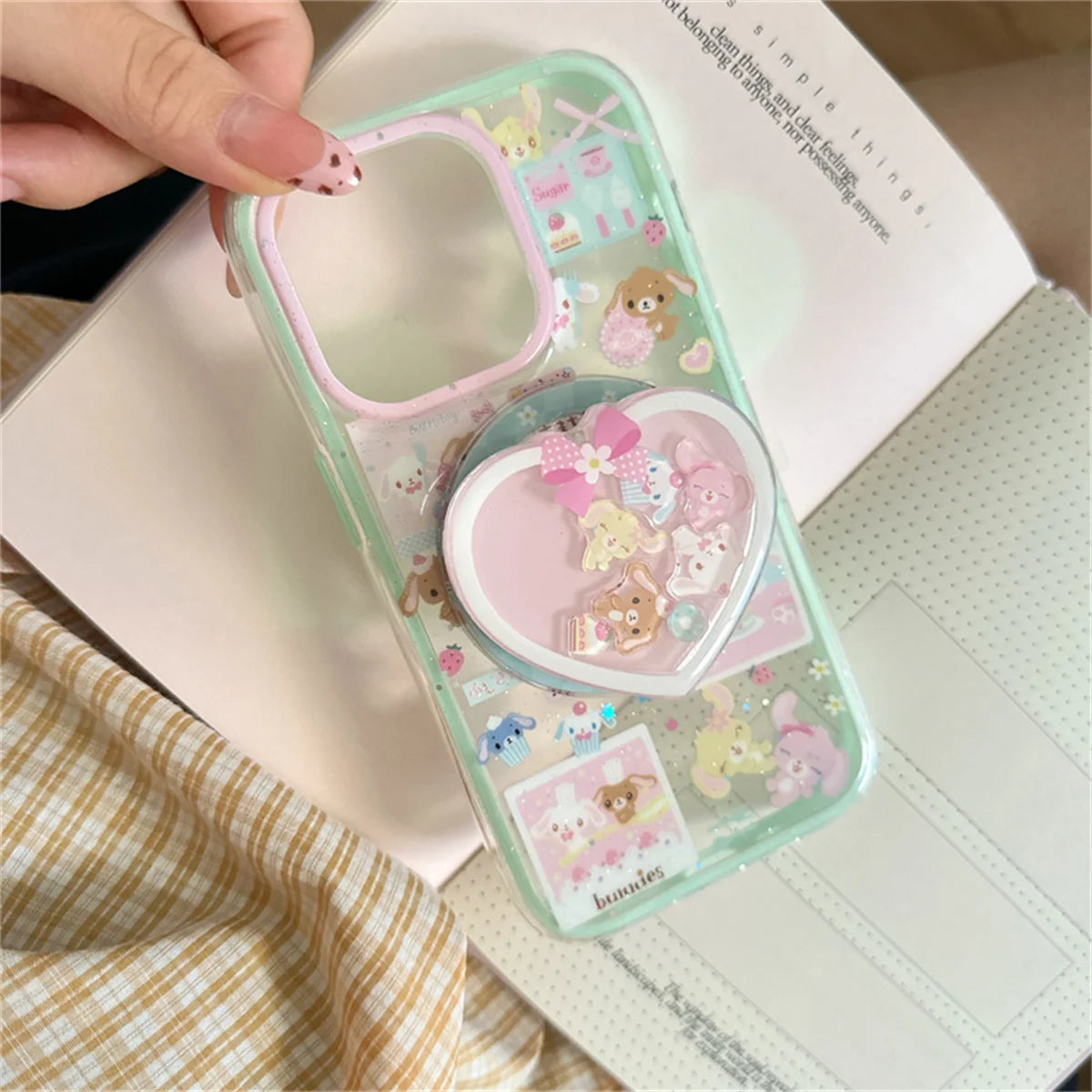 Kawaii Cartoon Rabbit Magnetic Phone Case