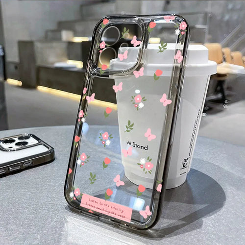 Pink Butterfly Flower Phone Case