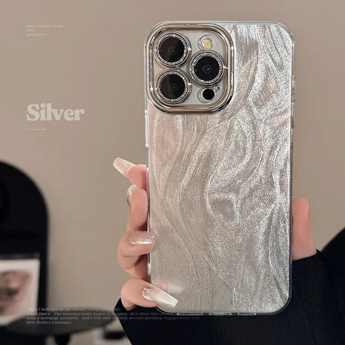 Luxury Camlet Pattern Laser Phone Case For iPhone