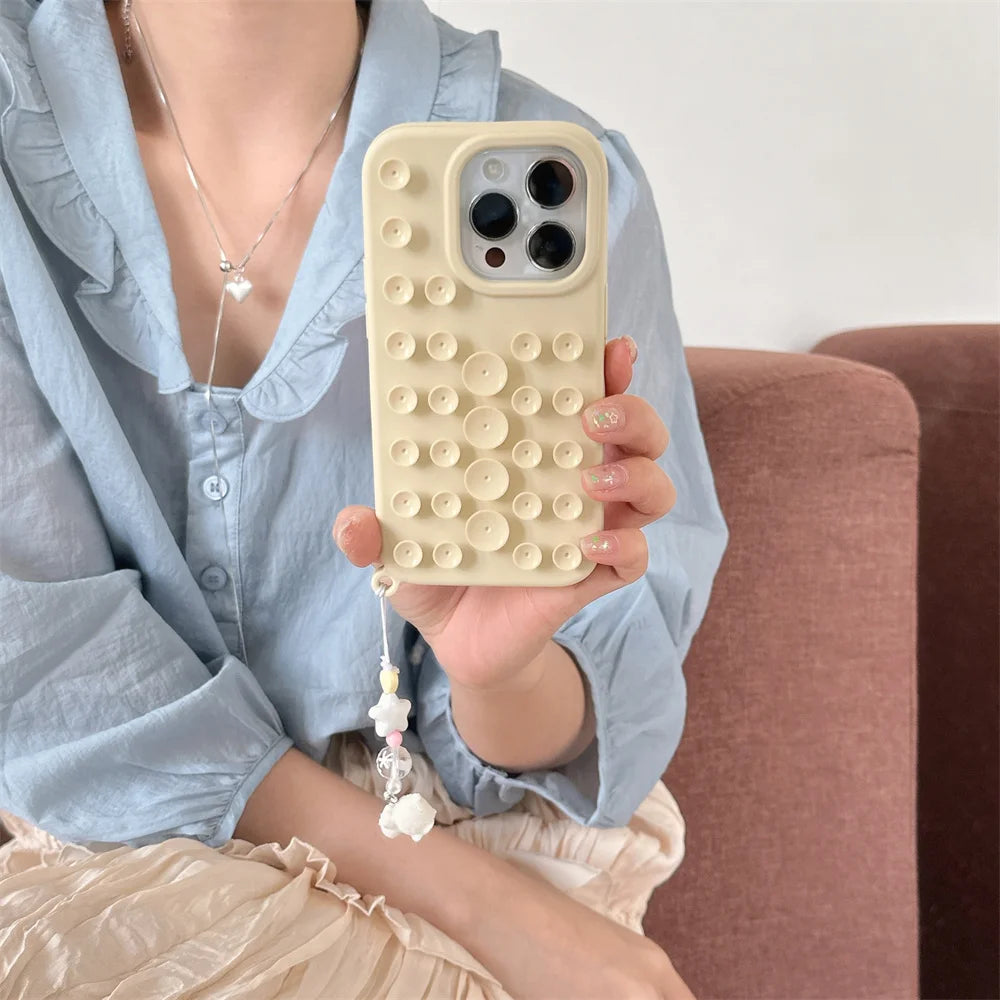 Fashion Silicone Suction Rack Cute Phone Case