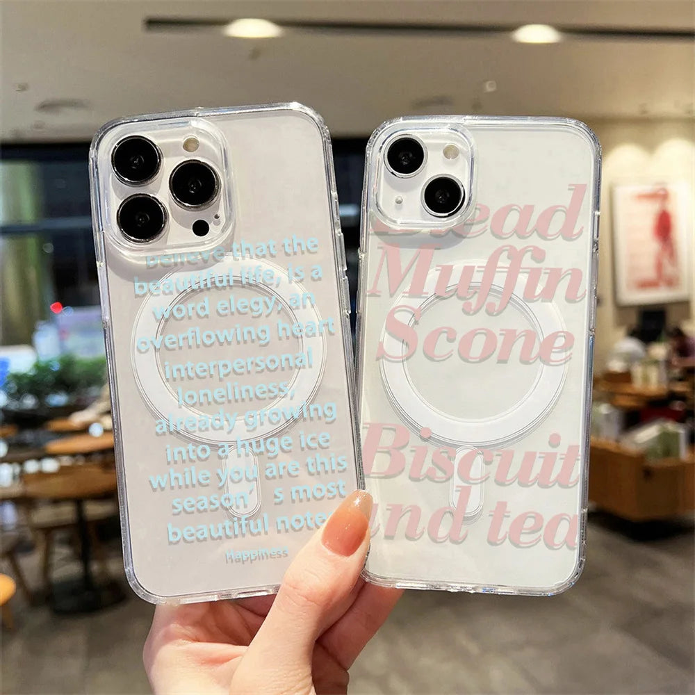 Cute Bow For Magsafe Magnetic Wireless Charge Case For iPhone