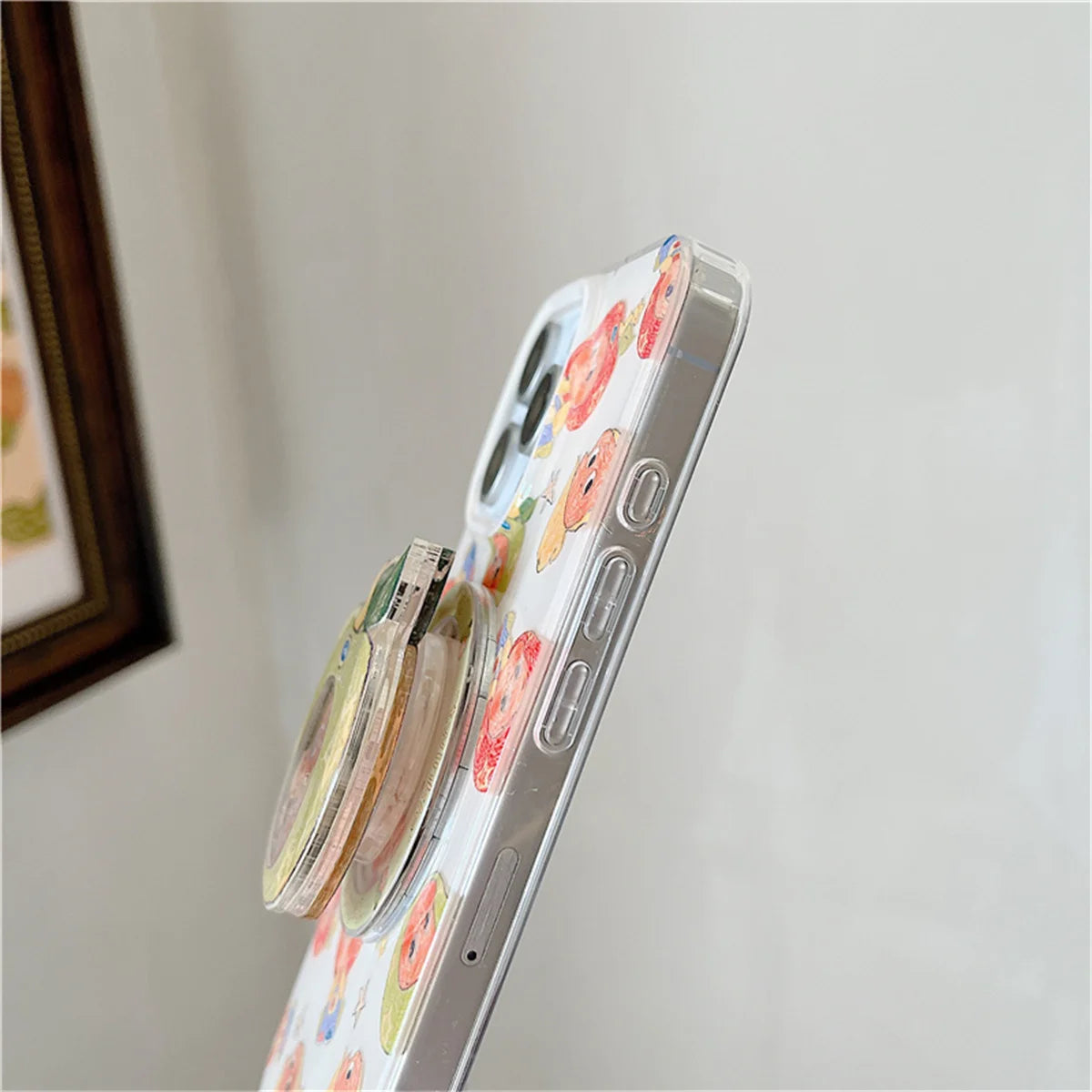 Cute Cartoon Star Baby Magnetic Stand Phone Case For iPhone