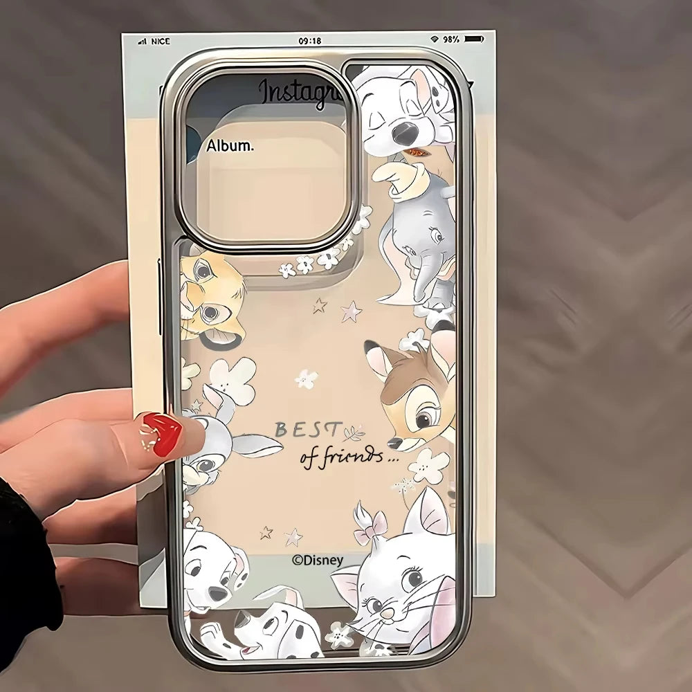 Luxury Lovely Cartoon Animals Clear Phone Case For iPhone