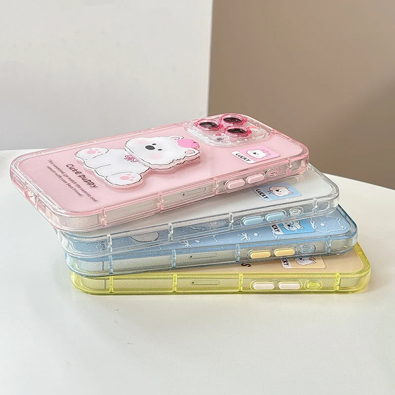 Cute Puppy Dog Shockproof Bumper Phone Case