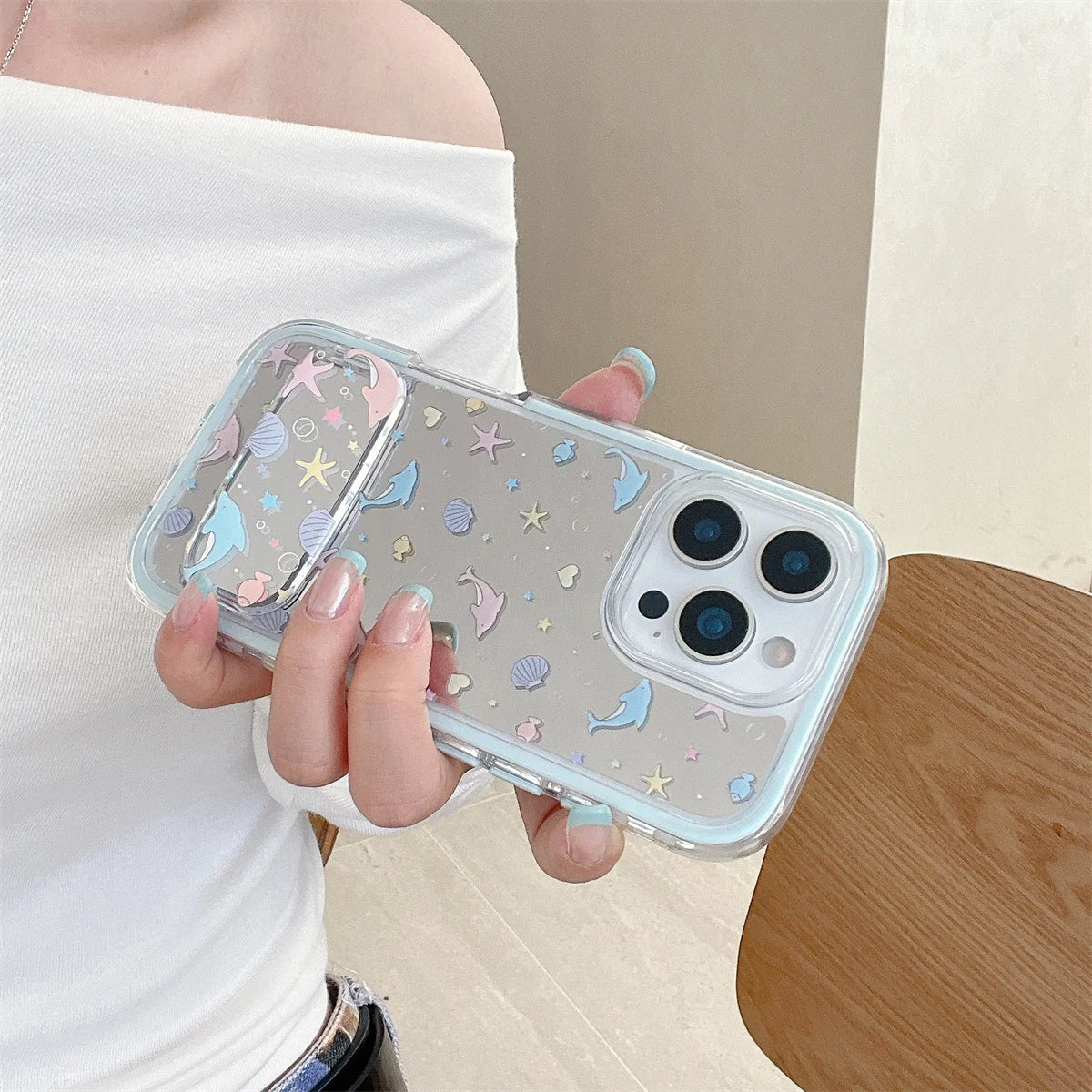 New Dolphin Starfish Mirror Case Phone Case