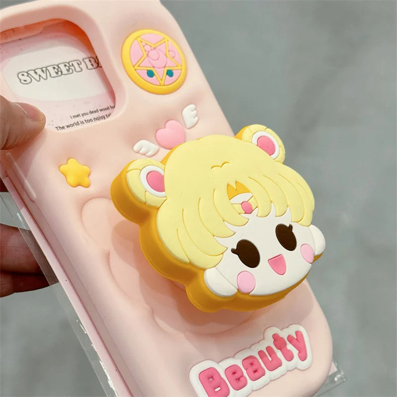 Silicone, Cute Girl, Bracket, Best Friend Gift  For iPhone