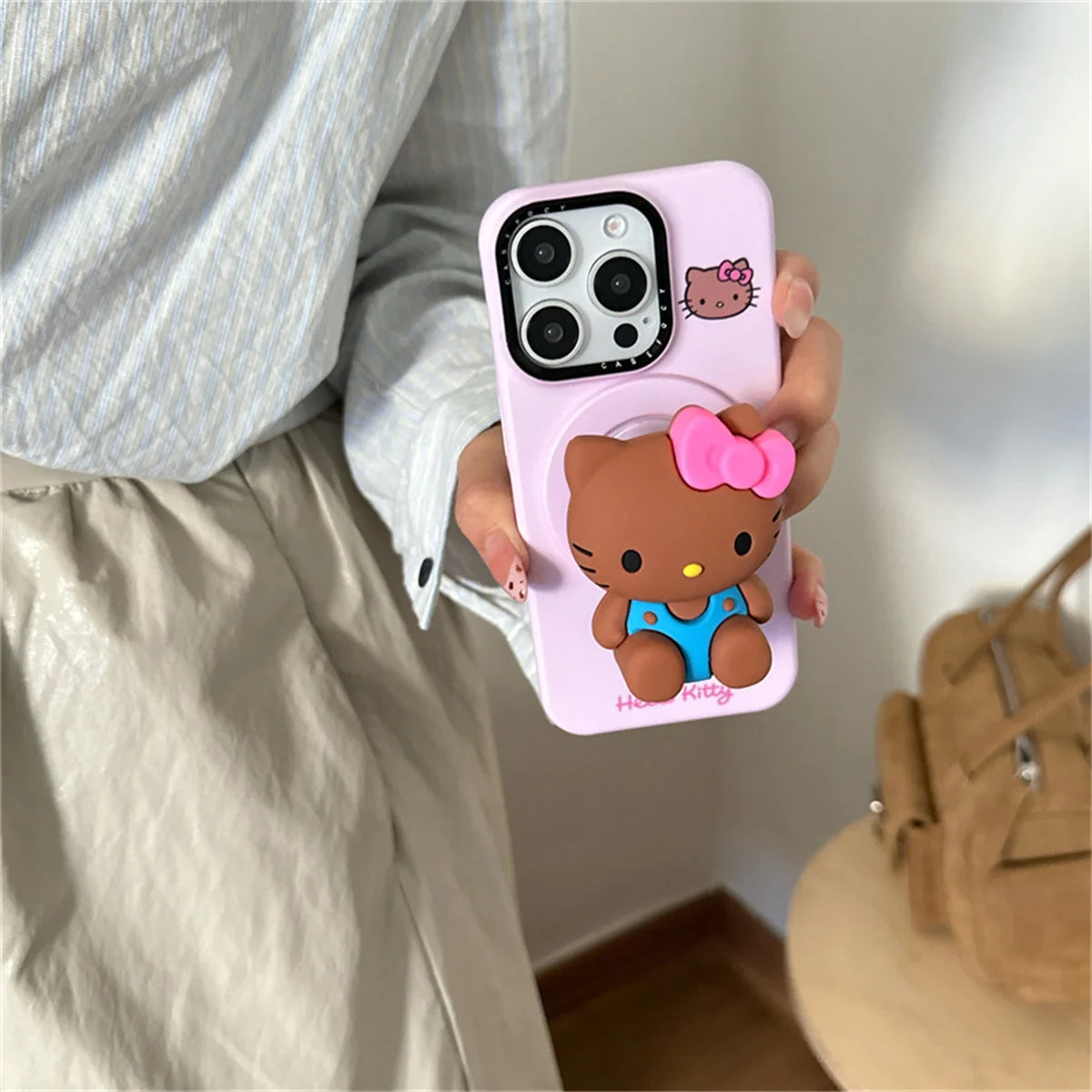 Simple Cute Pink Color Magnetic Phone Case
