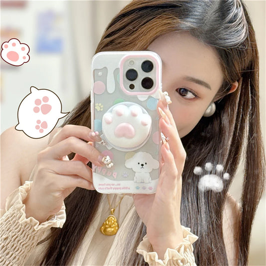 Kawaii Cartoon Puppy Hellokitty Magnetic Phone Case For iPhone