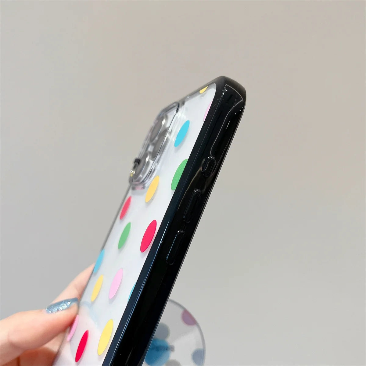 New Cute Cartoon Polka Dot Pendant Phone Case