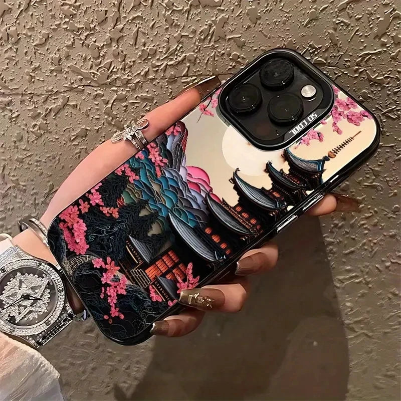 Japanese Scenery House Painted Phone Case For iPhone