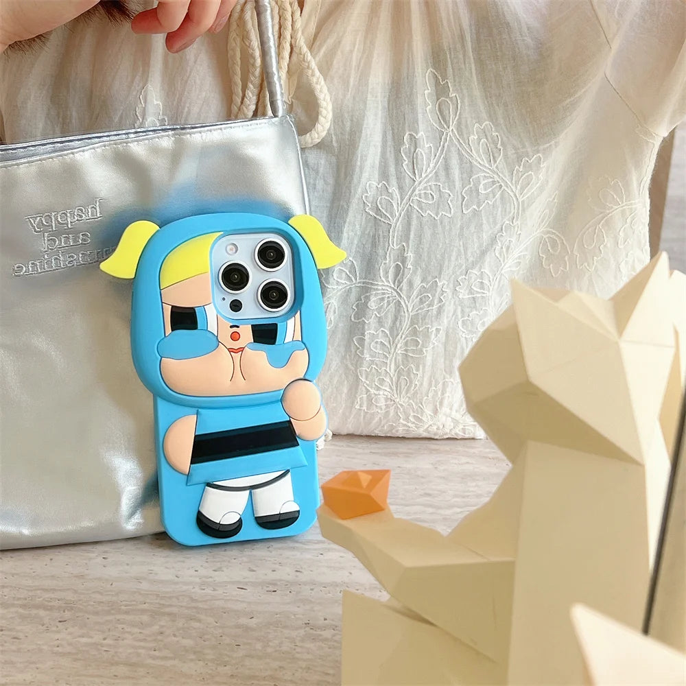 Cartoon Powerpuff Girls Silicone Phone Case