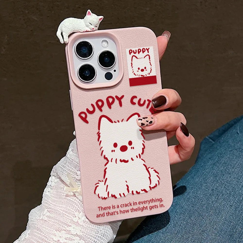 Cute Cartoon Puppy Phone Case For iPhone
