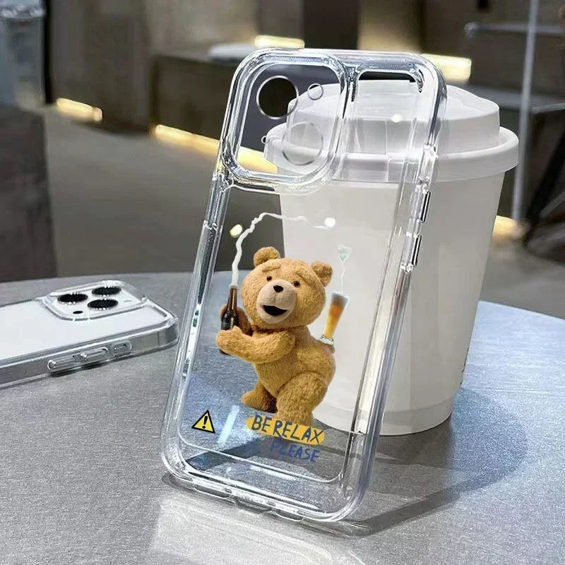 Funny Cartoon Bear Phone Case