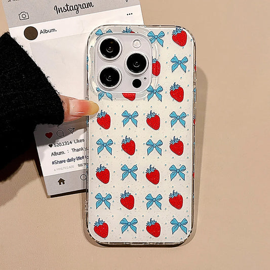 Cute Bowknot Lovely Strawberry Phone Case