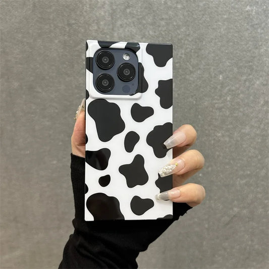 Fashion Cow Stripe Pattern Glossy Back Cover For iPhone
