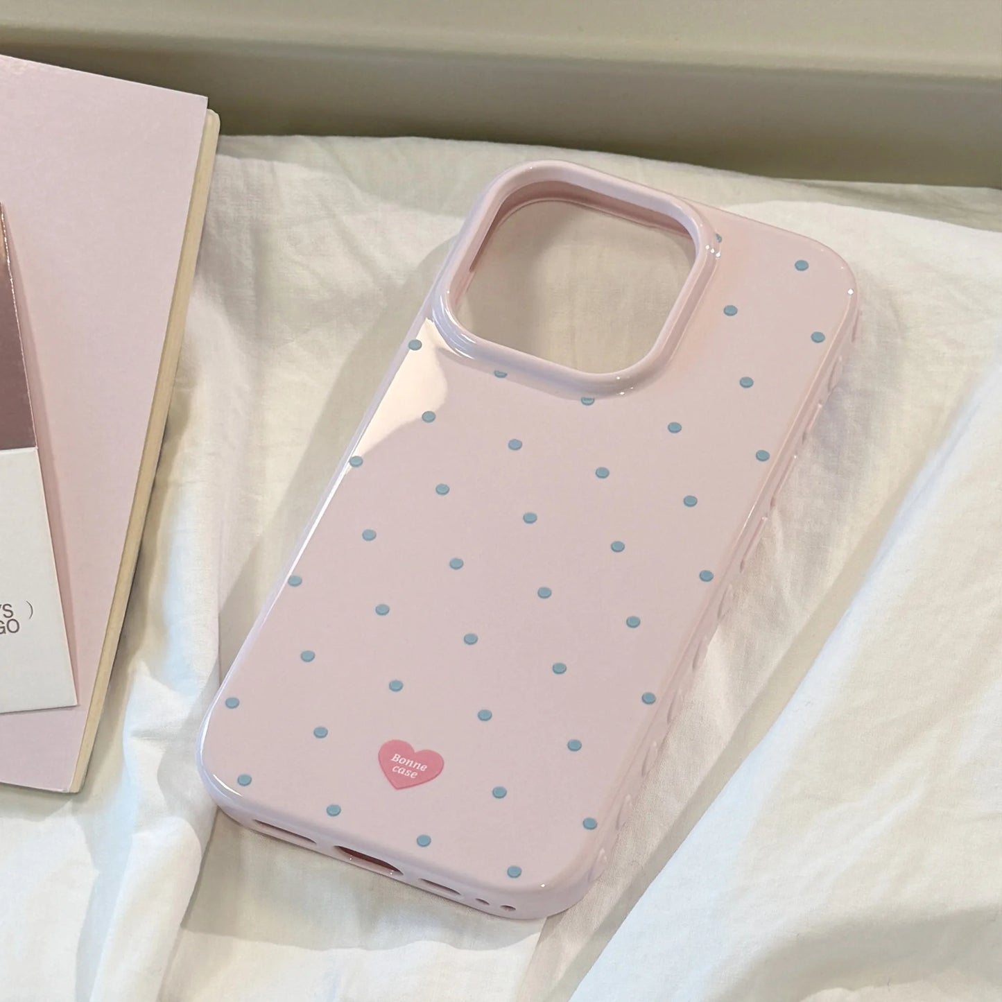 Korean Full Screen Candy Colors Polka Dot Soft Phone Case For iPhone