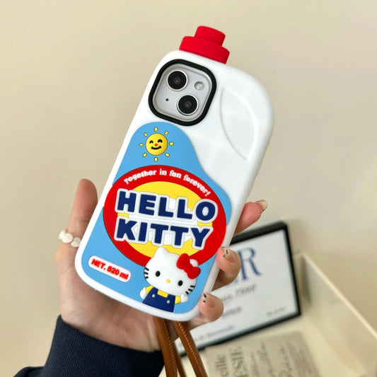 Funny Cartoon Washing Liquid Hello Kitty Phone Case