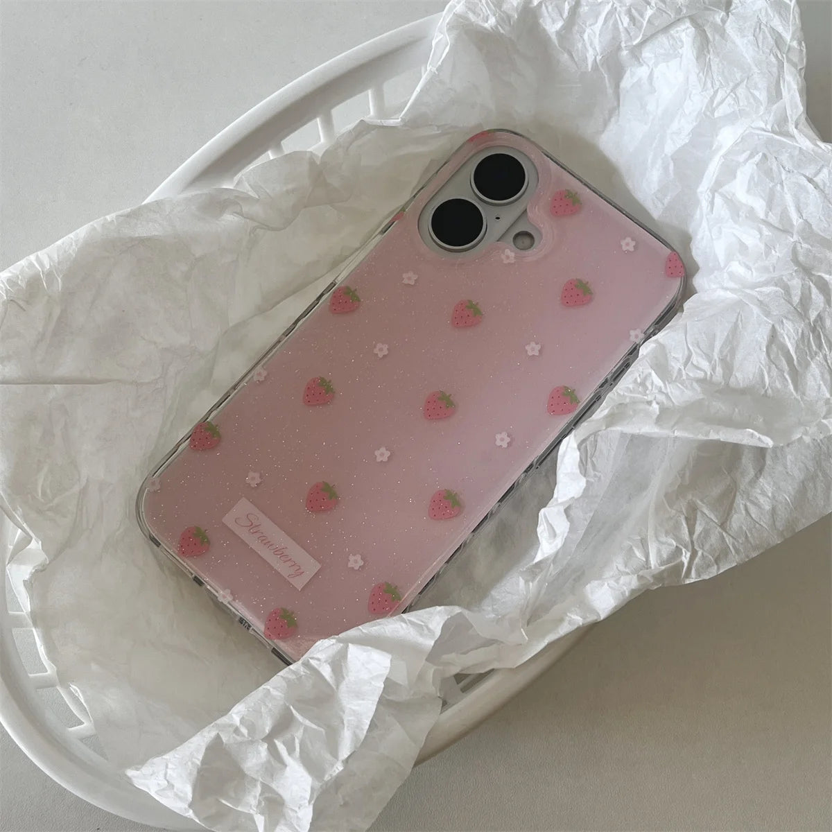 Pink Rose Flower Bracelet Pendant Phone Case