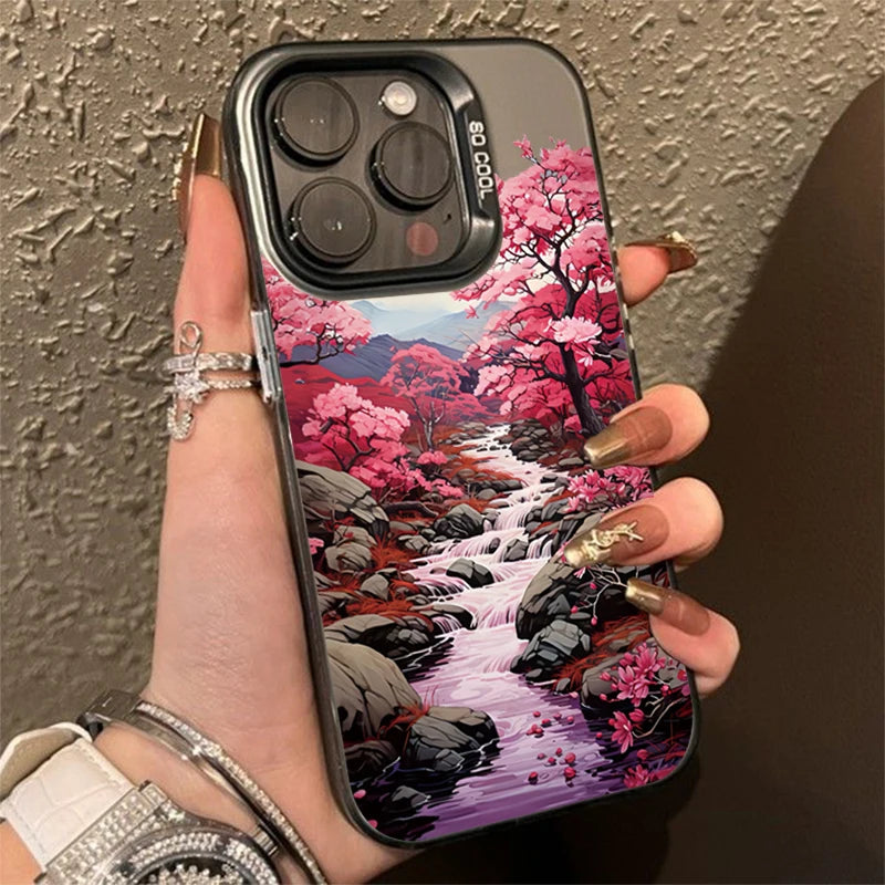 Japanese Scenery House Painted Phone Case For iPhone
