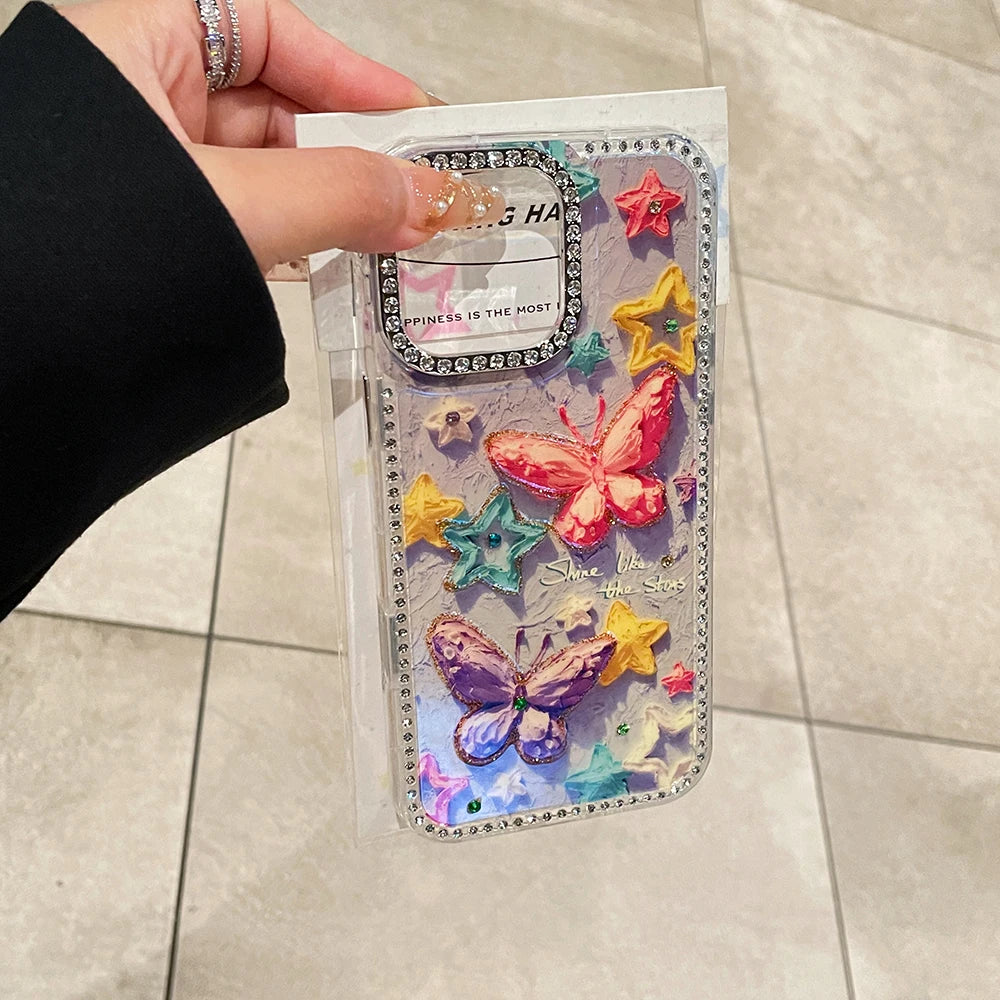 Luxury Colourful Butterfly Glitter Laser Phone Case